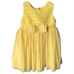 GEORGE-LIKE NEW-yellow dress, rosette bodice with tulle skirt